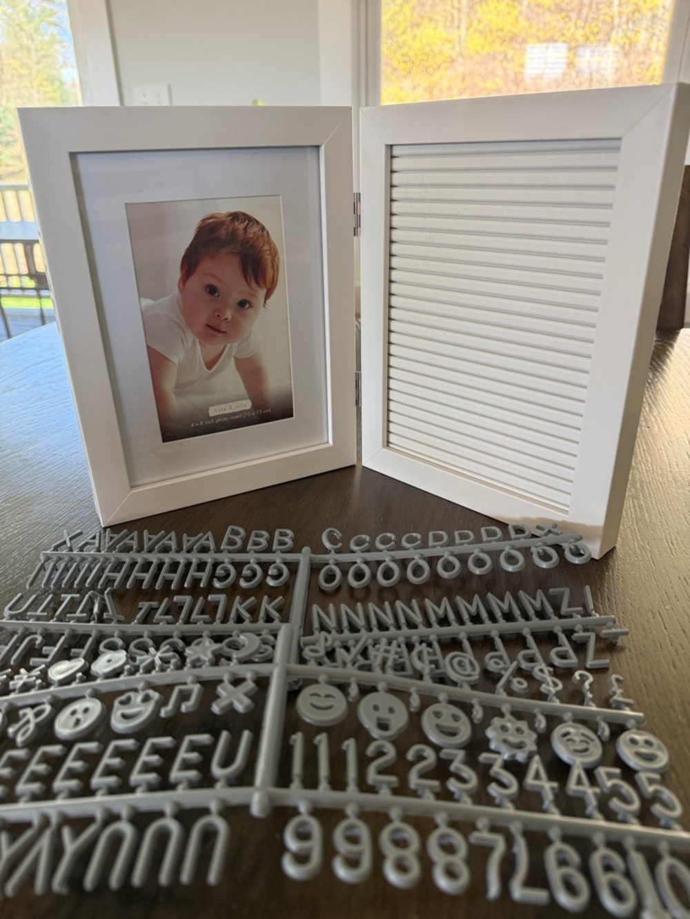 5/$25: Photo Frame with Letterboard and Letter Set